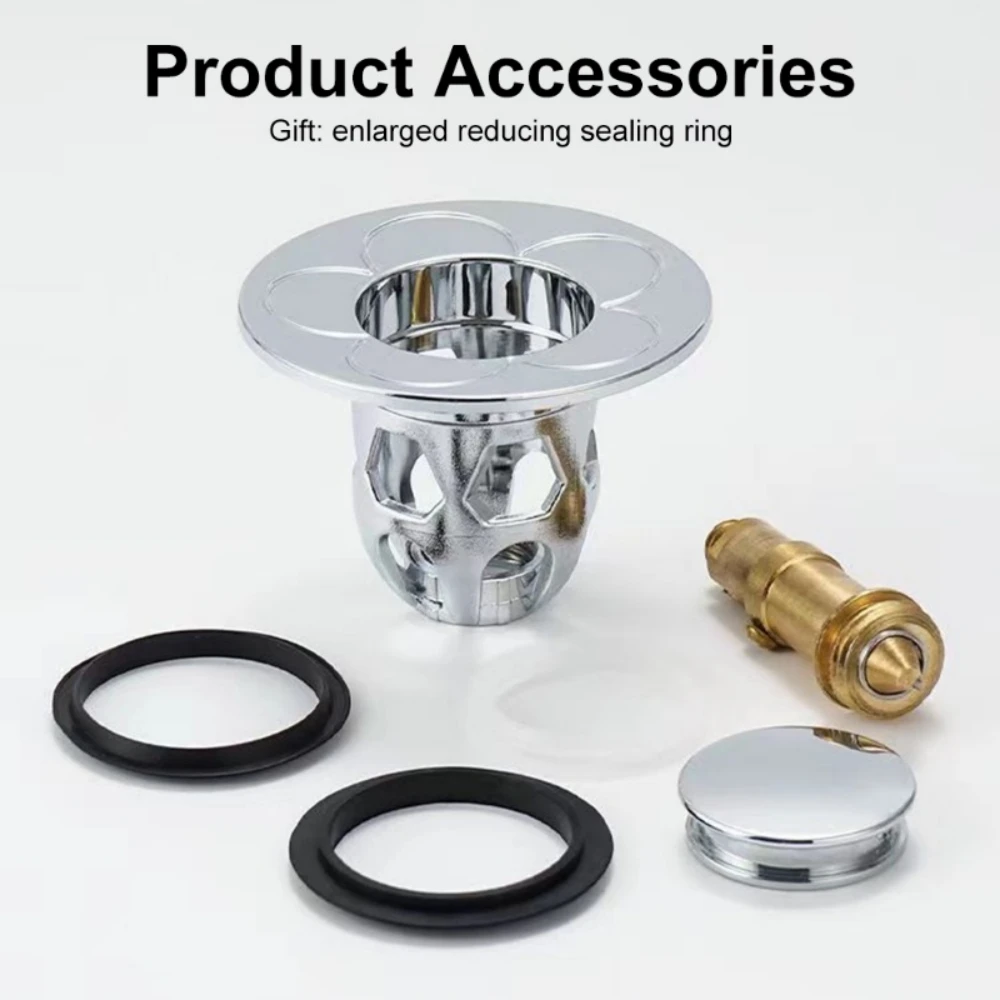 1Pcs Pop-Up shower Drain Cover Bathroom Hair Catcher Anti-clog Pipe Drainage Stopper Anti-odor Floor Drain Filter