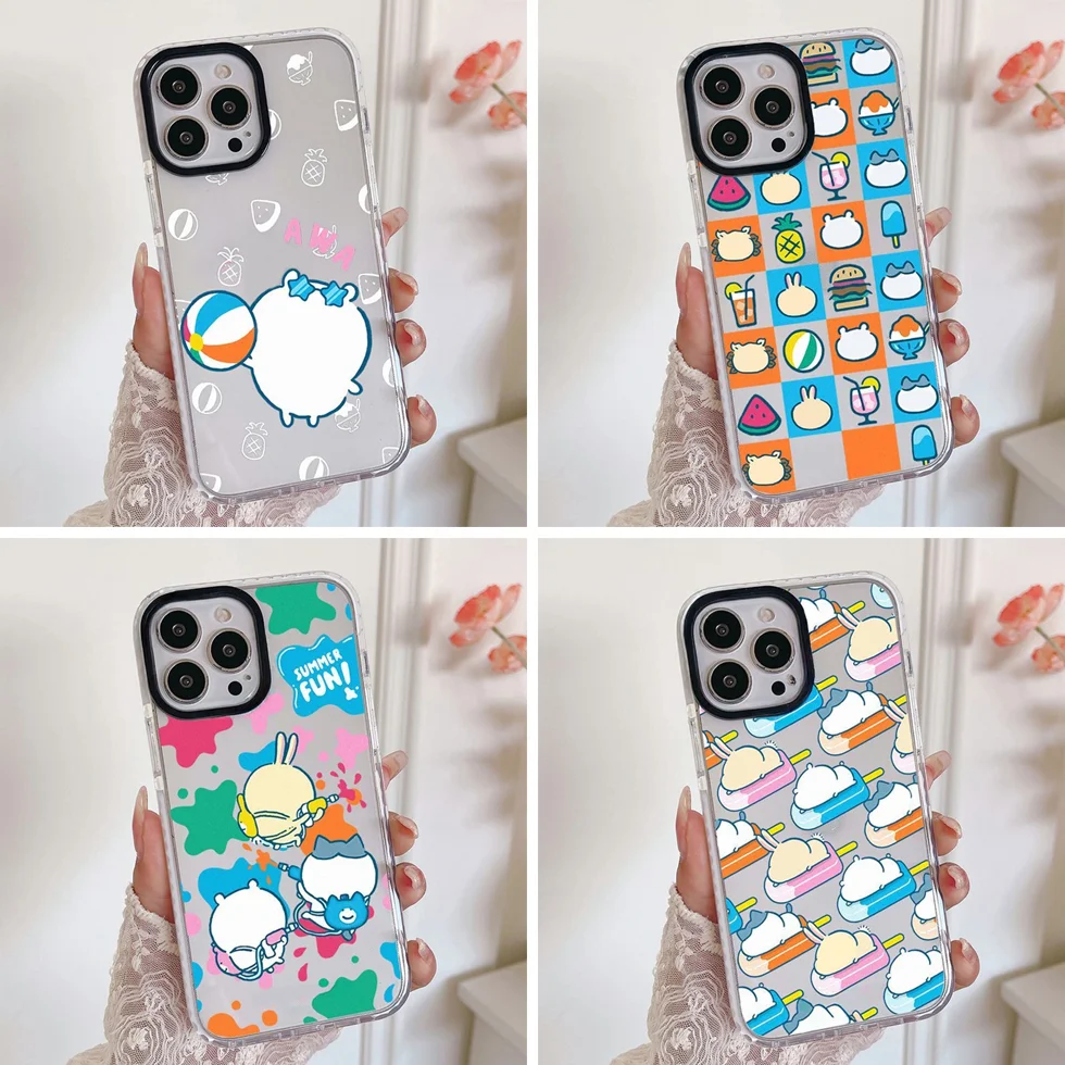 

Cool Summer White Border Magnetic Phone Case Cover for IPhone 16 15 14 13 Pro Max Case