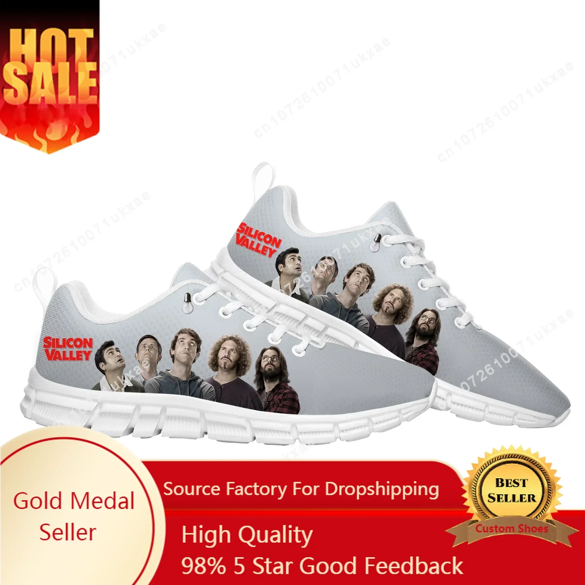 

Silicon Valley TV series Sports Shoes Mens Womens Sneakers Middleditch Casual Sneaker Couple Custom Shoes