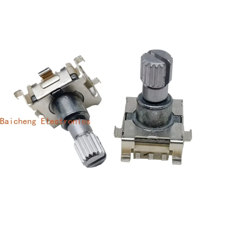 10PCS EC11 patch coding with push switch for rotating car volume 30 position 15 pulse potentiometer handle 14mm