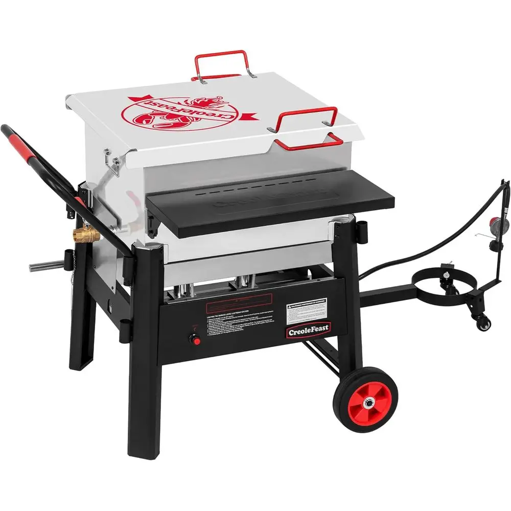 

Single Sack Propane Gas Cooker with Cylinder Mounting Bracket and Stirring Paddle, Outdoor Use, Black