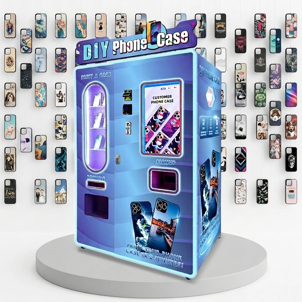 FOODLINE Phone Case Vending Machine Space Saving Vertical Layout Kiosk For Shopping Arcade Mobile Case Automatic Selling Gear