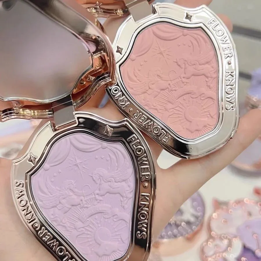 Flower Knows Unicorn Blush Matte Finish Cruelty-Free Powder Blusher Snow Cream Pearls Maquiagem