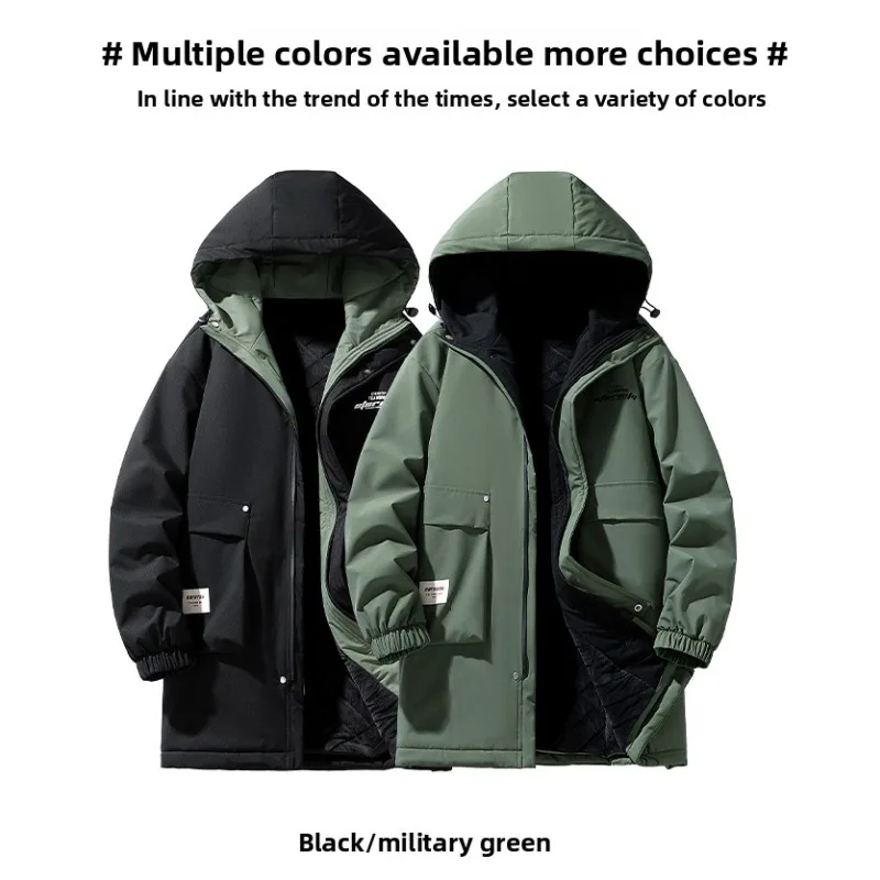 

Winter Fashion Outdoor Hiking Mid-length Large-sized Loose Hooded Cotton-padded Jacket Coat Slimming and Versatile Jacket Coat