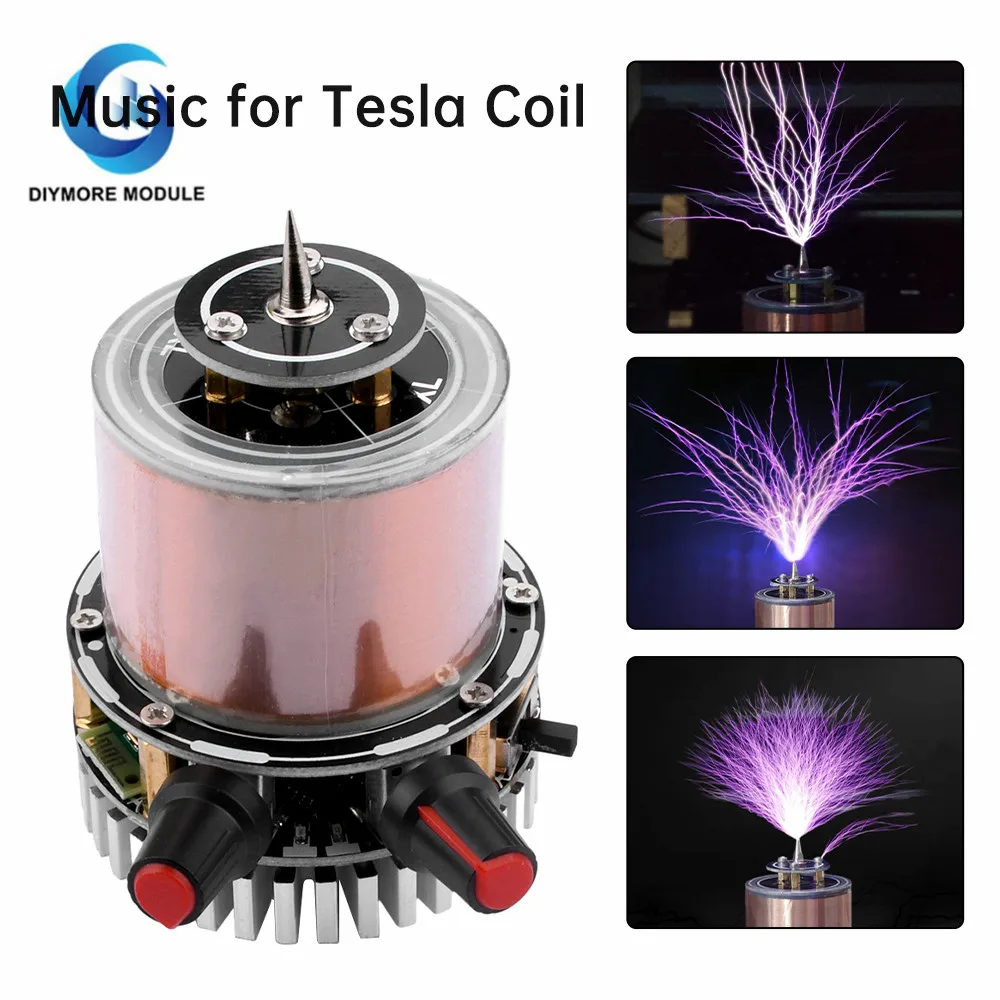 Artificial Lightning Mini Plasma Music Tesla Coil Arc Generator Teaching Tool Wireless Lighting Bluetooth Connectable