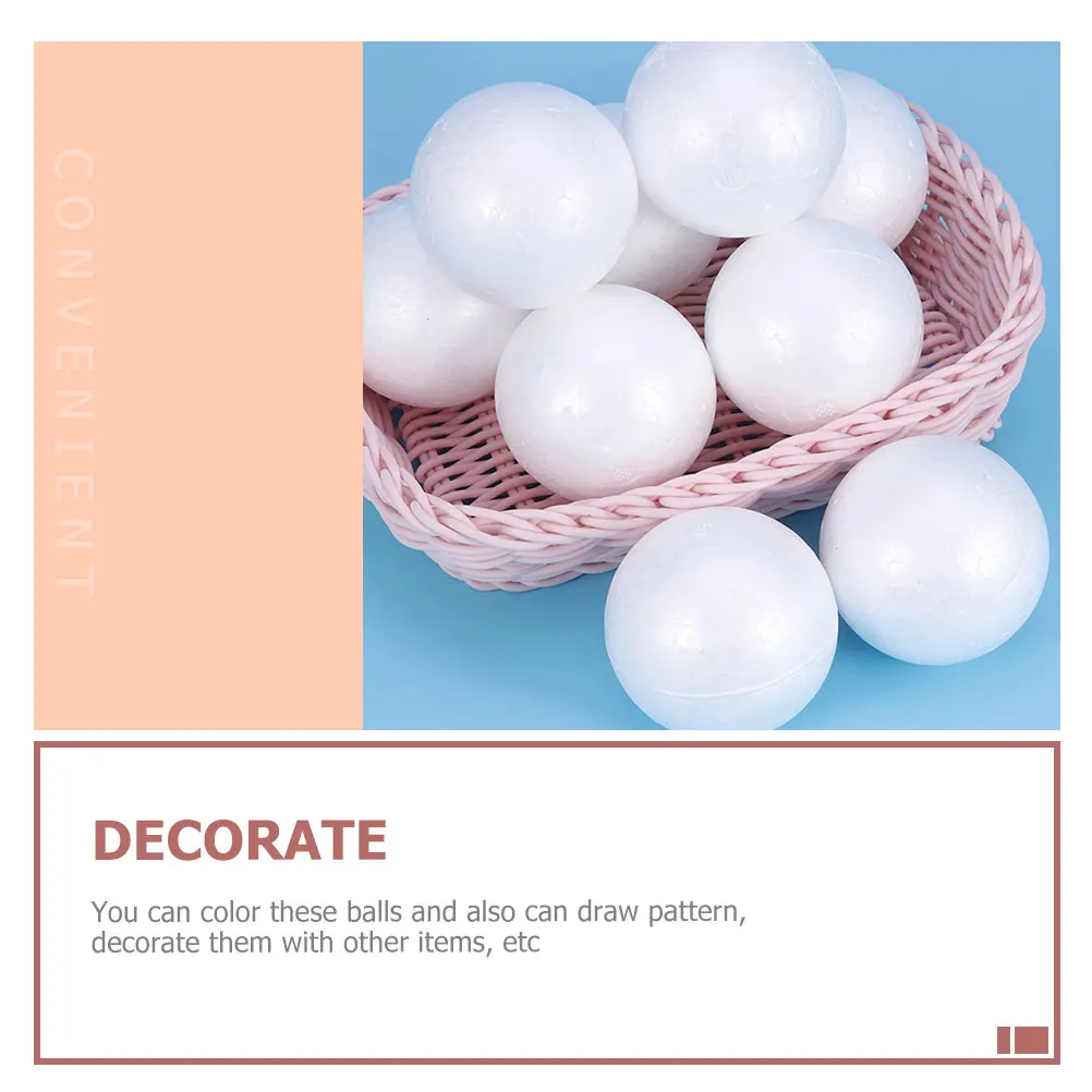 500 Uds bolas de espuma de poliestireno bolas redondas para manualidades pintura DIY para decoración del banquete de boda de Navidad formas de espuma formas de poliestireno