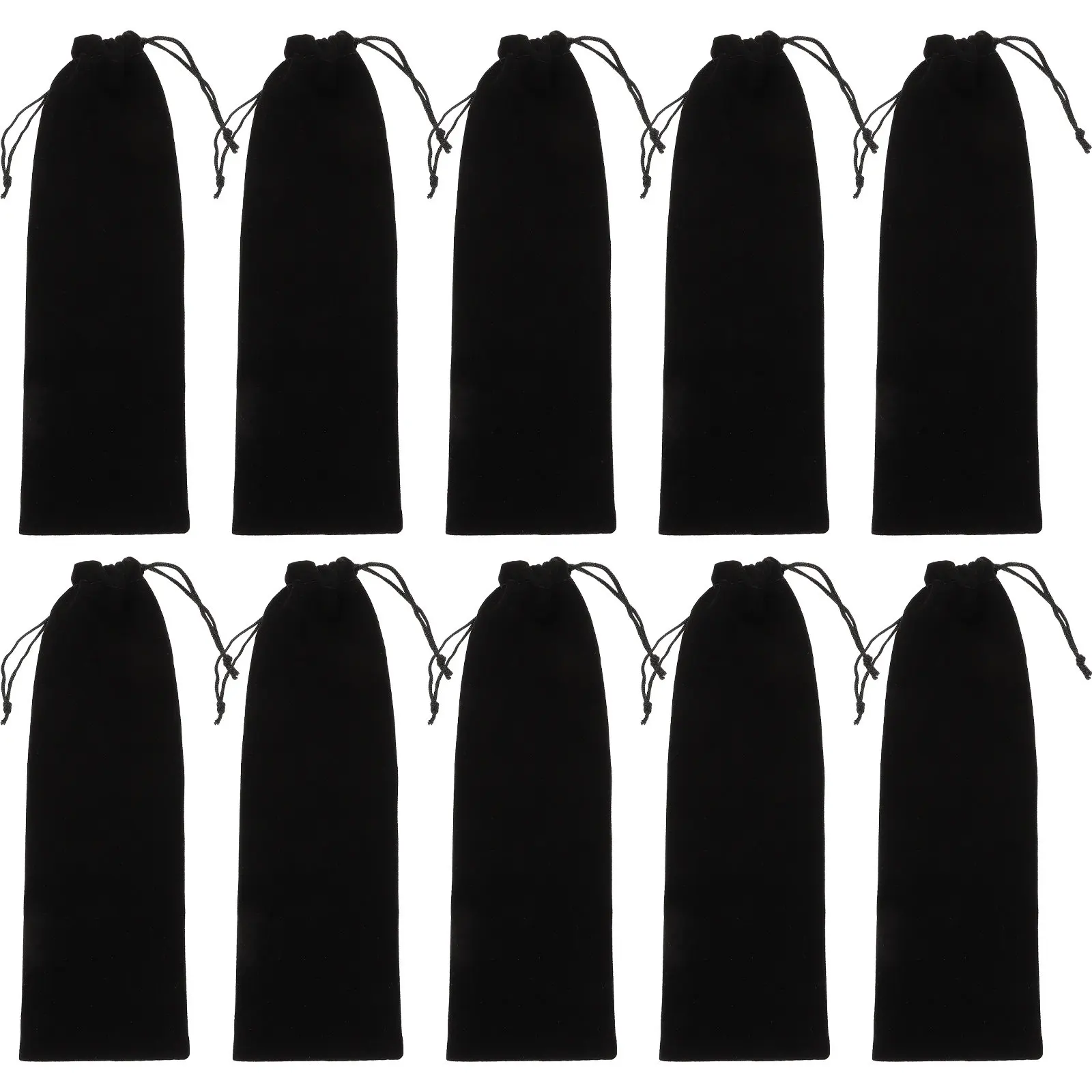12Pcs Drawstring Cutlery Bags Tableware Storage Pouch Portable Silverware Bag for Picnic Camping Work School Silverware Bags