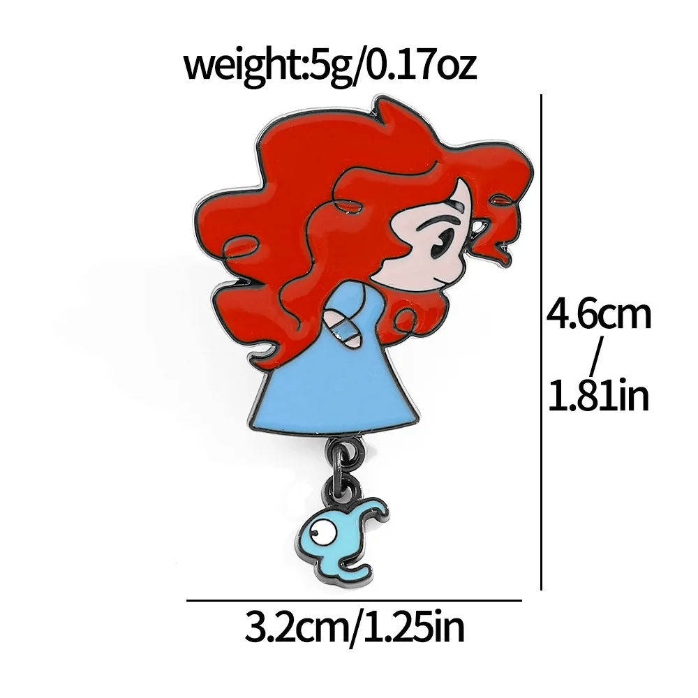 Disney Cartoon Metal Badge Frozen 2 Anna Elsa Mermaid Ariel Cinderella Anime Figures Enamel Brooch Kawaii Kids Clothes Pins Gift