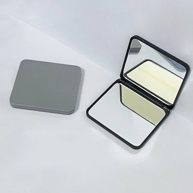 2-face Makeup Mirror Square Portable Cute Girl's Gift Hand Mini Mirror Pocket Double-sided Makeup Mirror Compact Multiple Colors