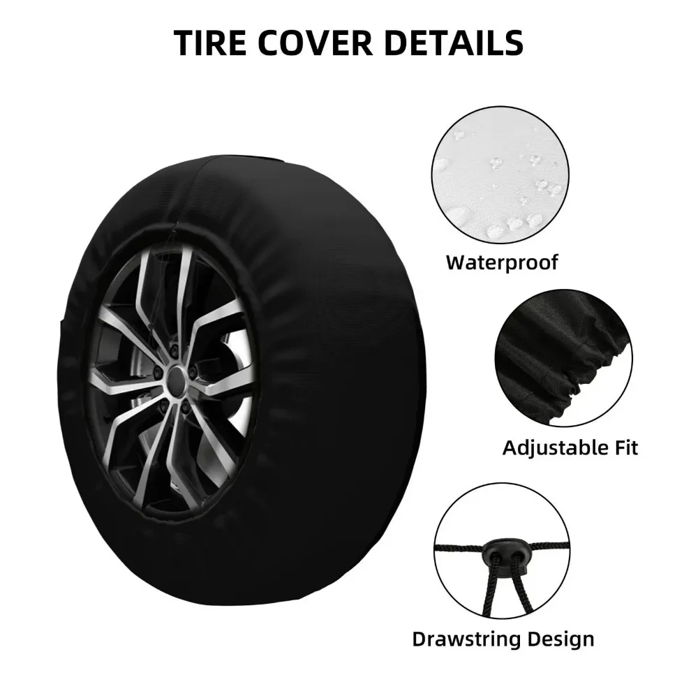 Spare Tire Cover Compass Wind Rose for Jeep Trailer Rv Truck 14 15 16 17 Inch Sunscreen Dustproof Corrosion Proof Wheel Cover