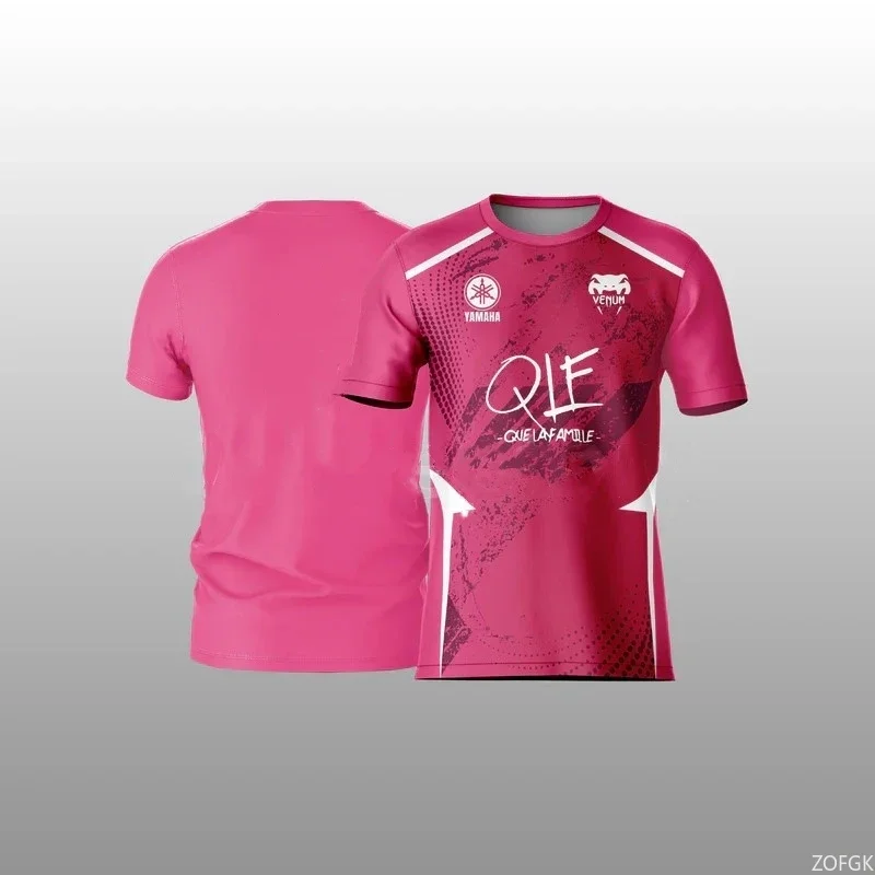 Summer Fashion Loose 3D Short Sleeved Racing Comfort Ball Clothes Printed Personalized Casual Round Neck T-shirt