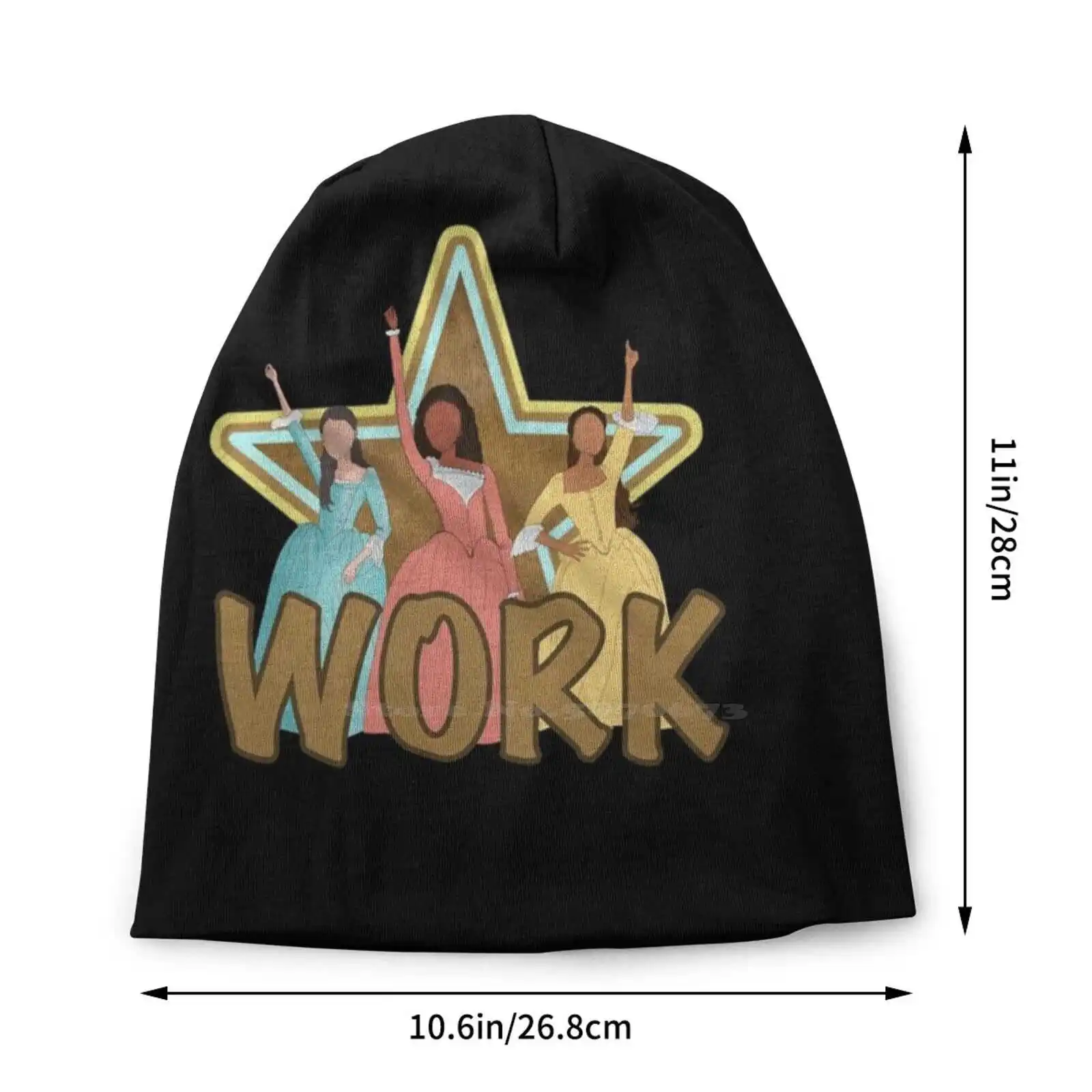 Work! With Star Knitted Hat Warm Beanie Outdoor Caps Schyler Sisters Work Musical Peggy Angelica Eliza Musical Theatre Broadway