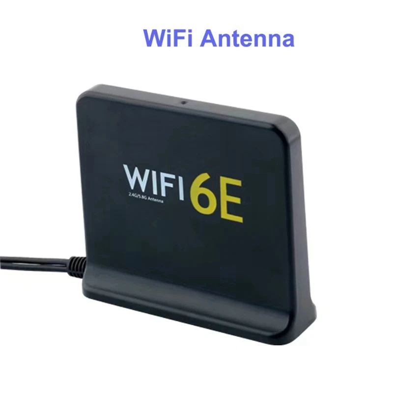 Portátil WiFi 6E Antena com Cabo, Antena Sem Fio Interior, Fundo Magnético, Placa de Rede, 2.4G, 5G, 6G