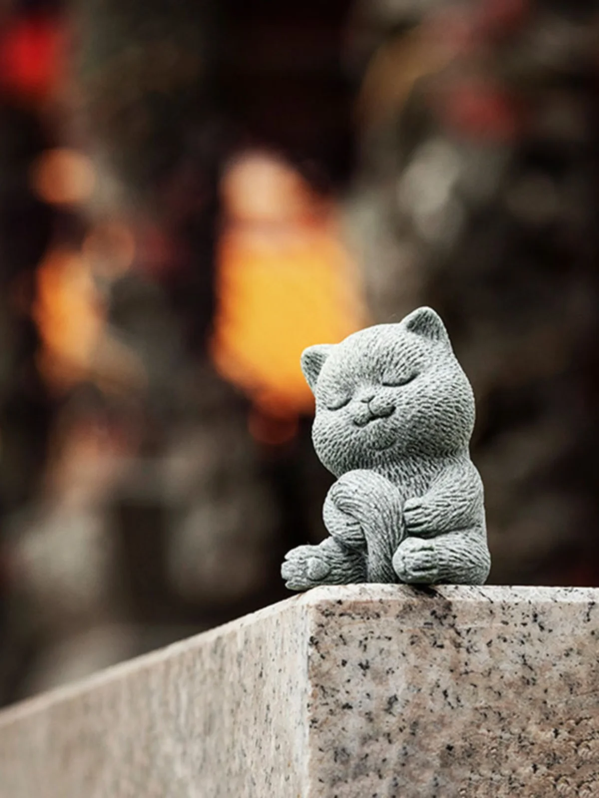 Chinese Style Leisurely Cat Cement Tea Pet Silicone Mold Gypsum Concrete Desktop Ornaments Decorative Mold Kitten Candle Molds