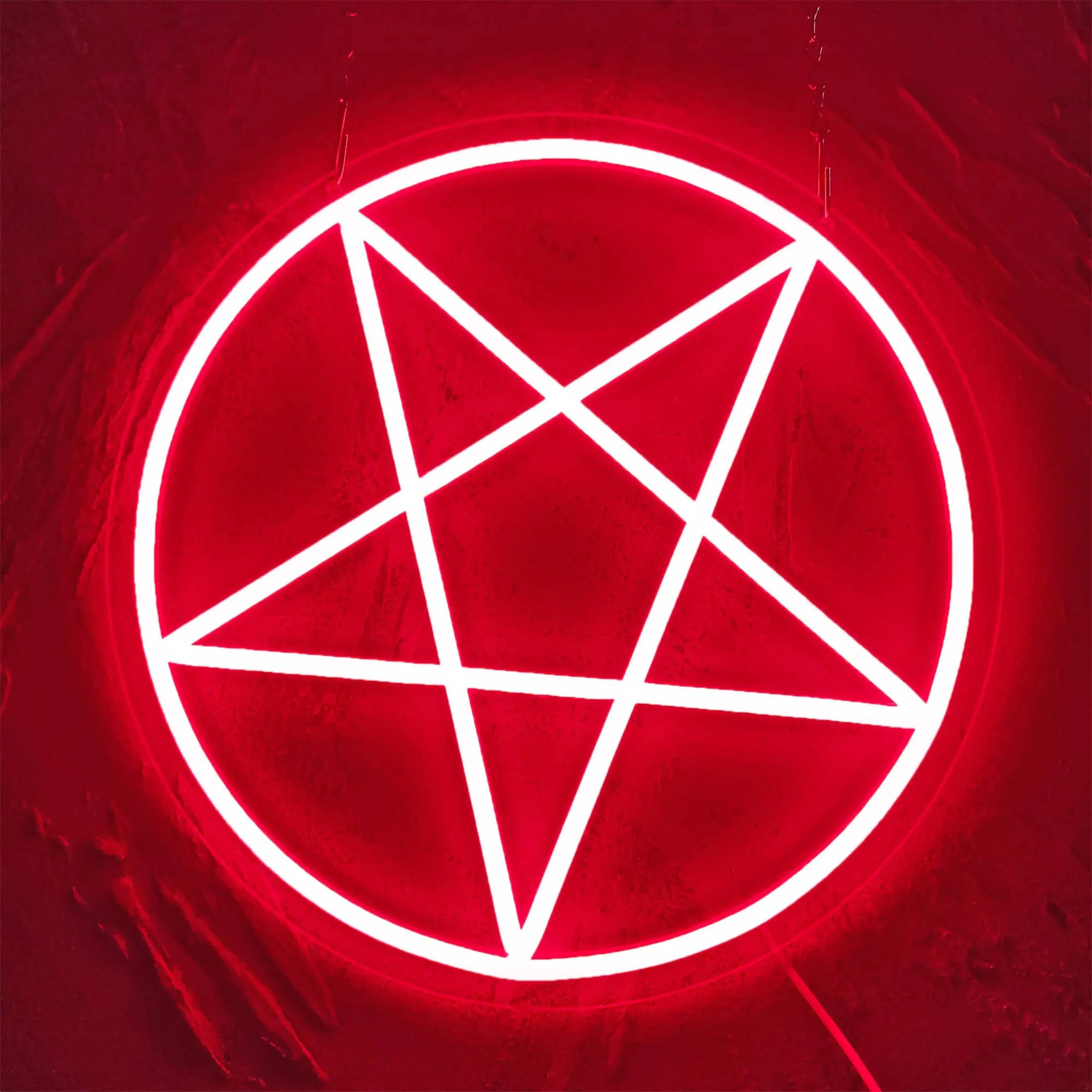 Inverted Pentagram Neon SignLED Lights For Bar Shop Store Garage Game RoomWorkshop Living Room Bedroom Wall Decor Lights