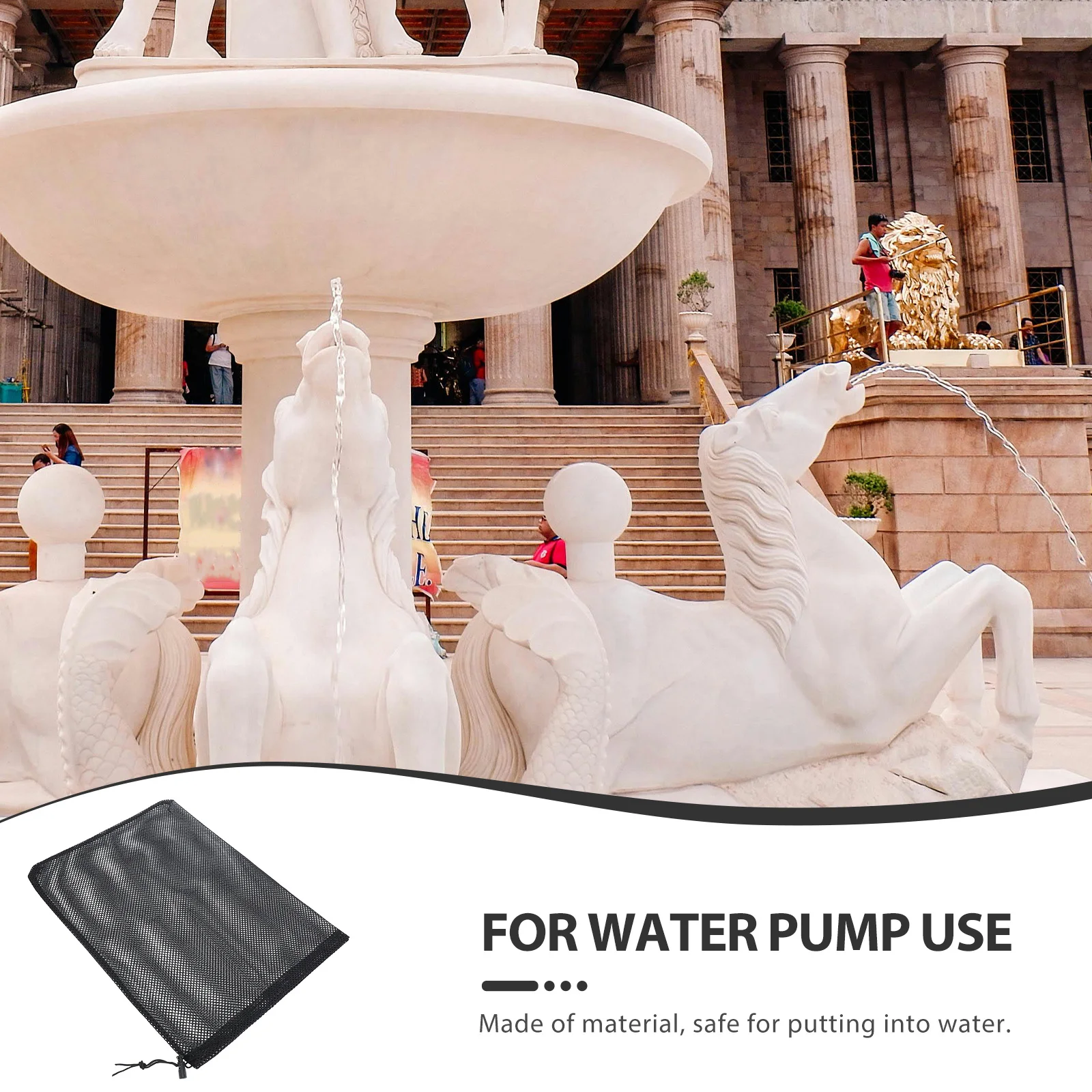 2 Buah Kantong Filter Pompa Jaring Serut untuk Pompa Air Akuarium Tangki Ikan Penyaringan Penyimpanan Kantong Jaring Nilon Alat Air Mancur Taman