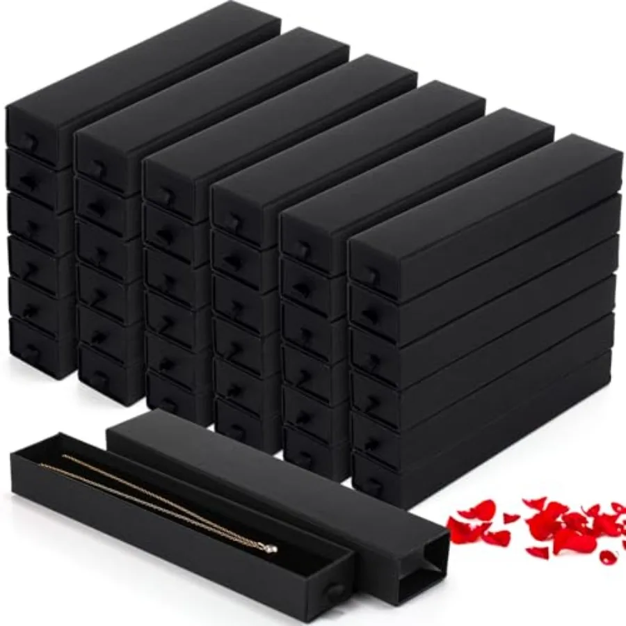 

36 шт. подарочные коробки для ювелирных изделий для ожерелья, выдвижной ящик, коробка для ожерелья, органайзер для браслета-цепочки для выпускного свадьбы