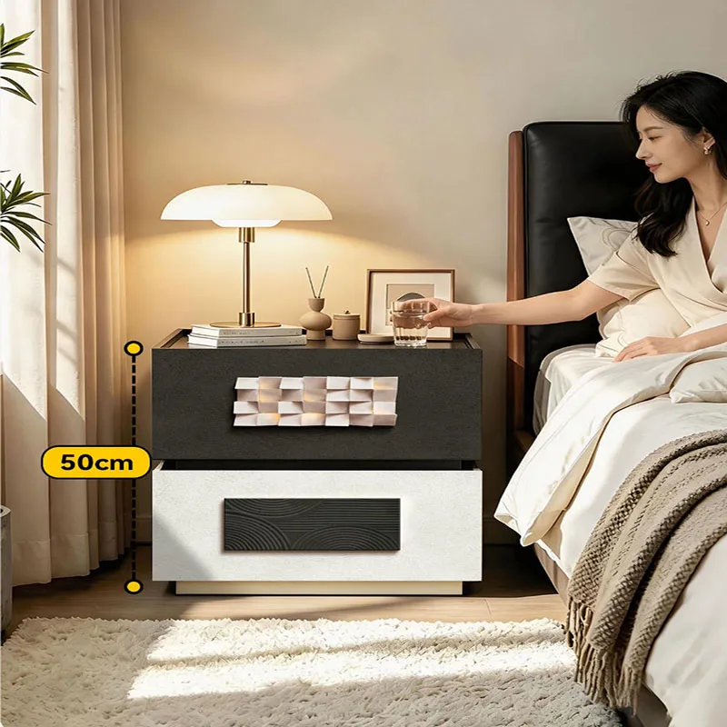 xx-Luxury Vintage Nightstand Modern Nordic Trendy Storage Aesthetic Display Nightstand Table De Nuit Bedroom Furniture*