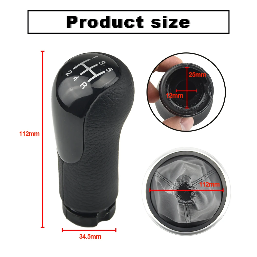 5/6 Speed Car Gear Shift Knob Lever Gaiter Boot Cover Case For Ford Fiesta MK6 Connect Fusion 2002 2003 2004 2005 2006 2007 2008