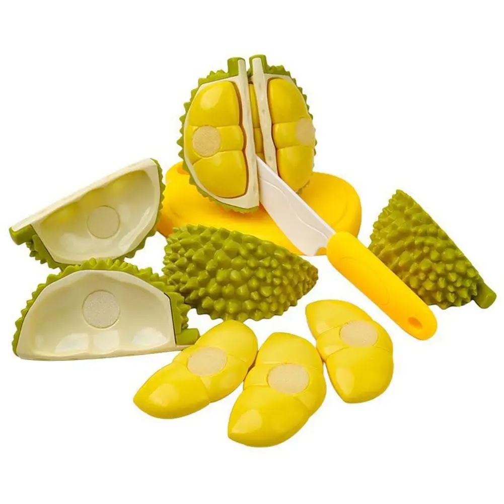 Juguetes de corte de frutas para niños, juego de simulación Durian, Dinette, juegos sensoriales de comida y fruta, juguetes educativos para jugar a las casitas, cocina
