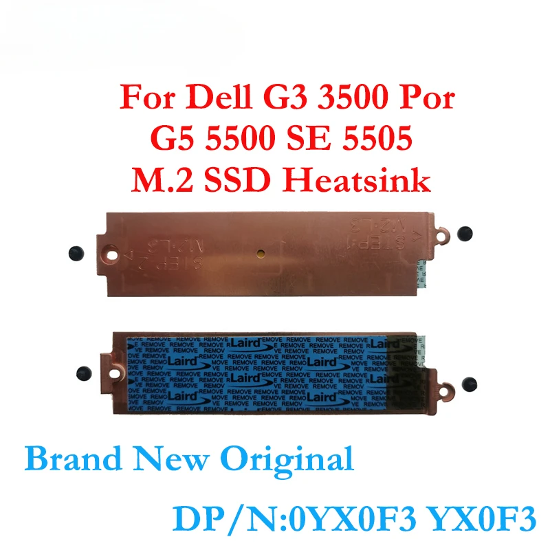 New Original M.2 2280 SSD Heatsink Hard Drive Cover Heat Shield for Dell G3 3500 G5 5500 G5 SE 5505 0YX0F3 YX0F3