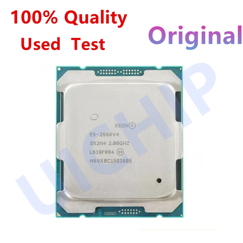 100% Original Xeon E5 2660 V4 2660V4 2.0GHz 14-Core 28-Thread Processor 105W LGA 2011-3 CPU