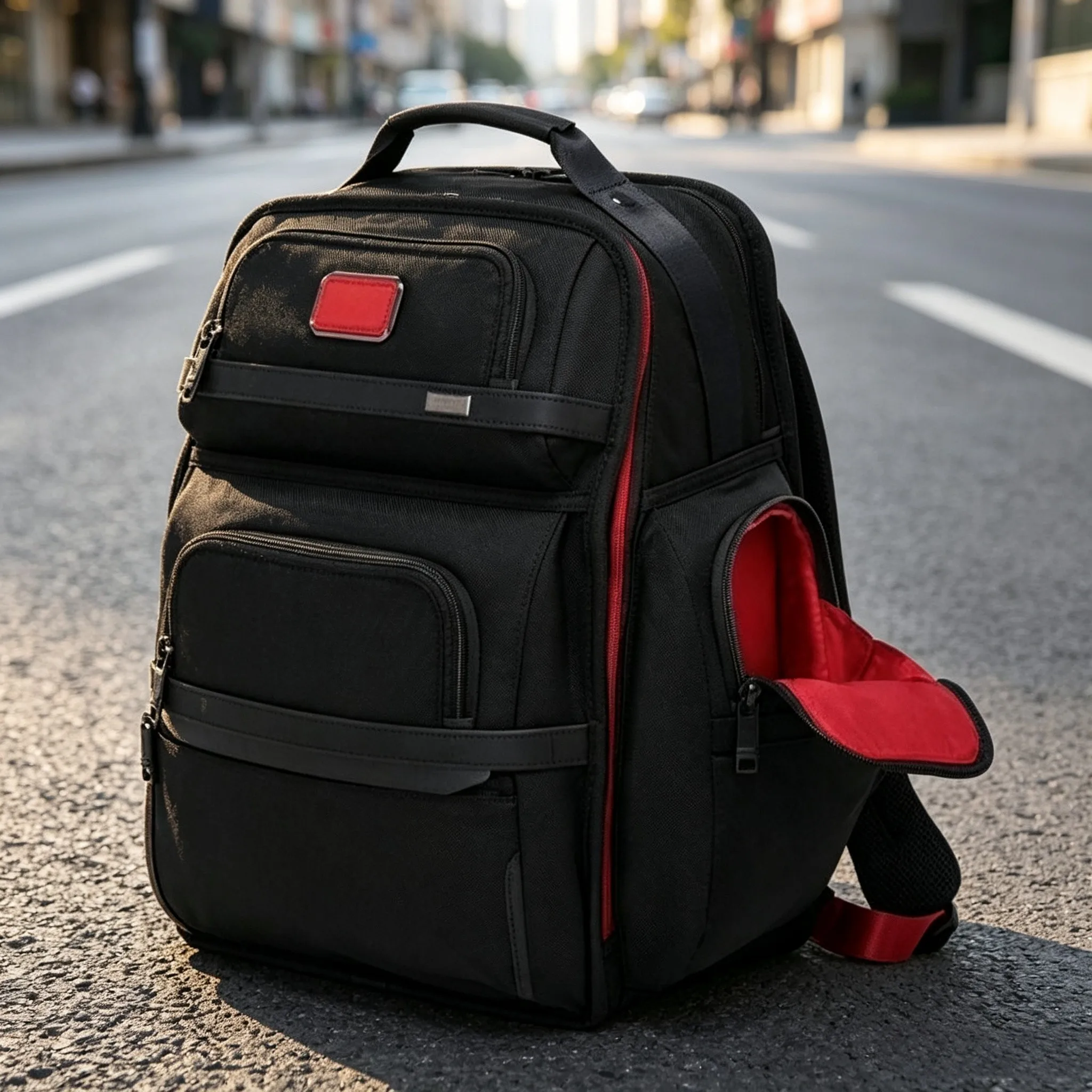 Men Ballistic Nylon Backpack Business Casual Laptop Bag for Business Trip Travel Daypack