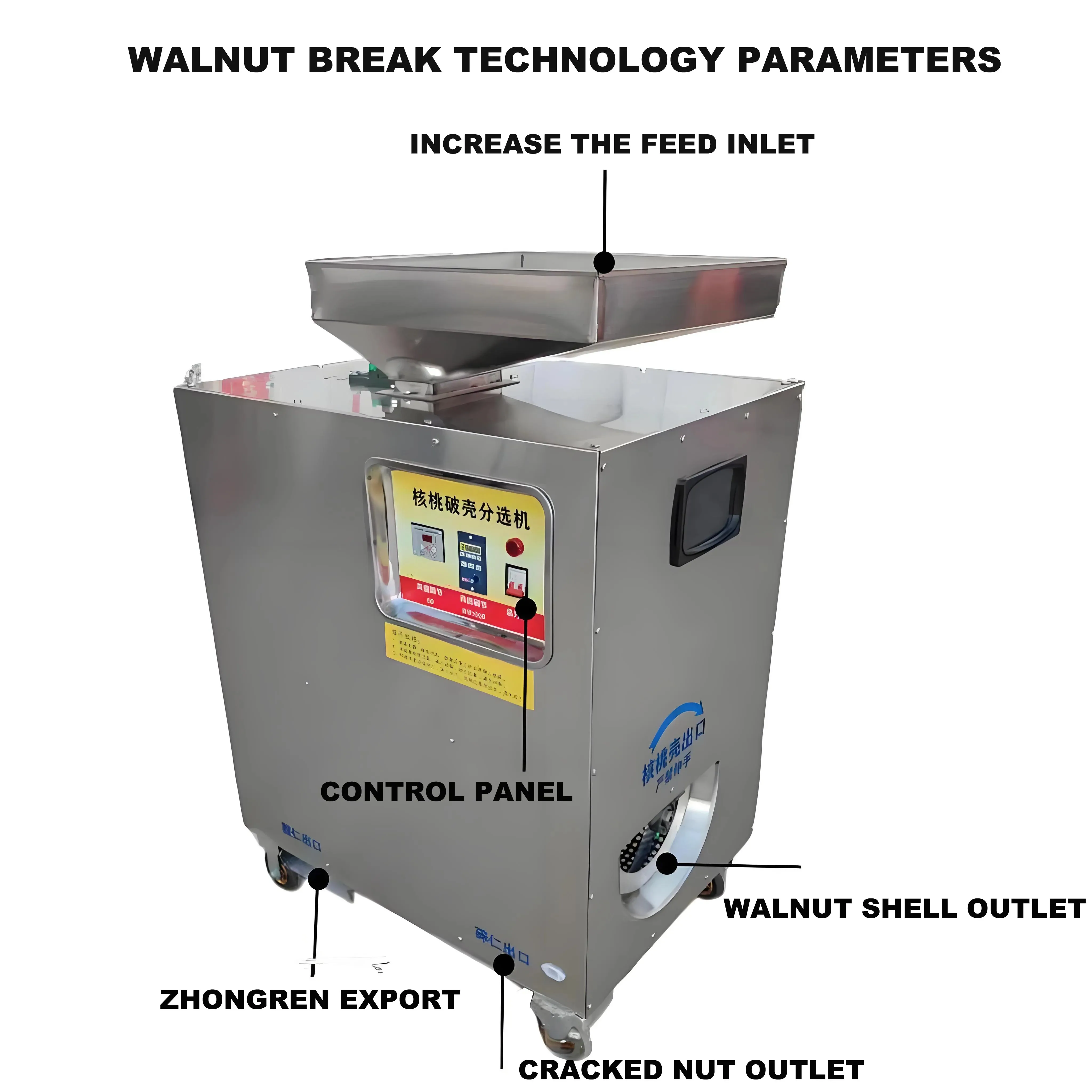 Food Processing Machinery Kernel Separating Machine Automatic Walnut Cracking Machine Walnut Cracker