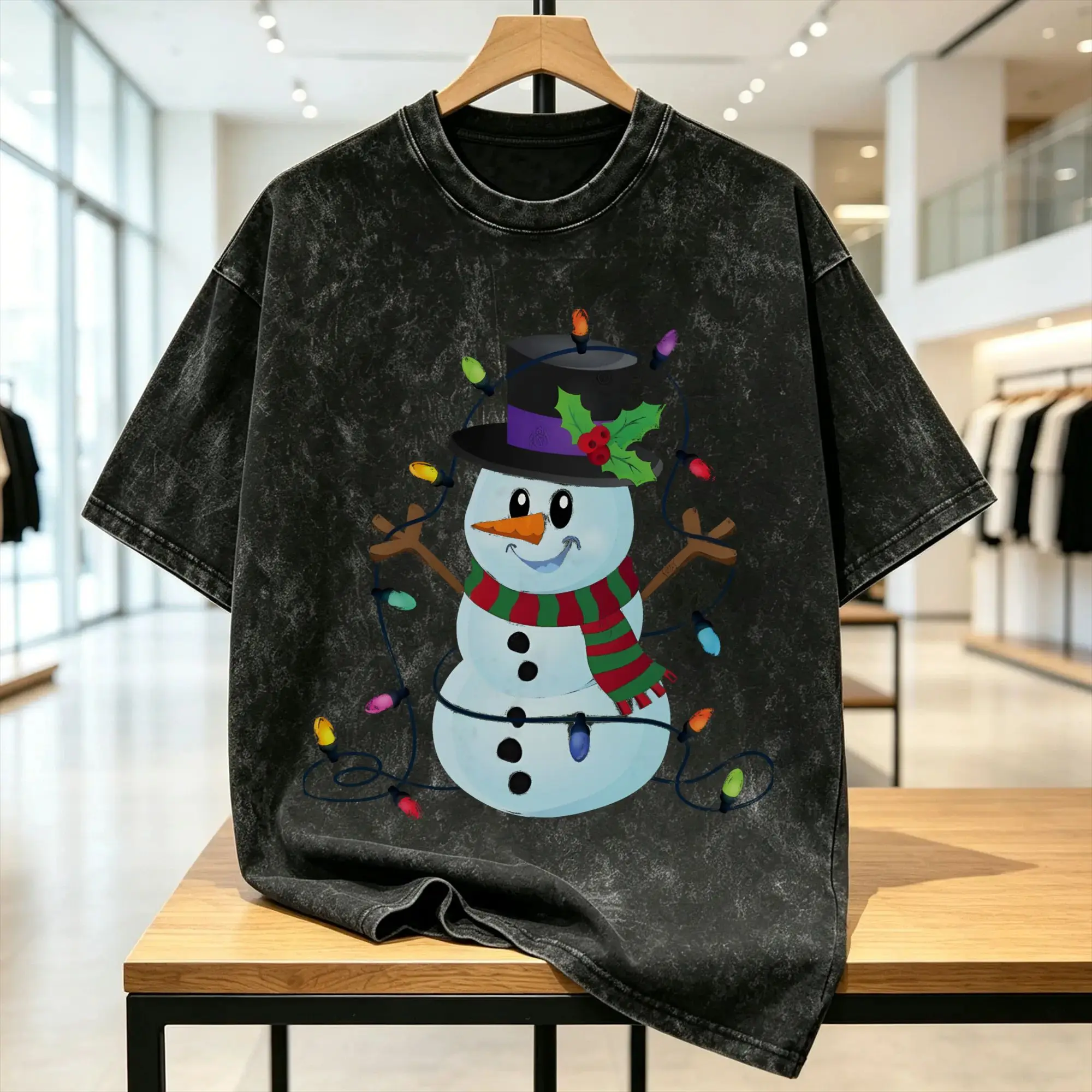 Men Snowman Frostys T-Shirts  Tops Summer Vintage Short-Sleeved T Shirt Round Neck Leisure Design Tee Shirt Wholesale
