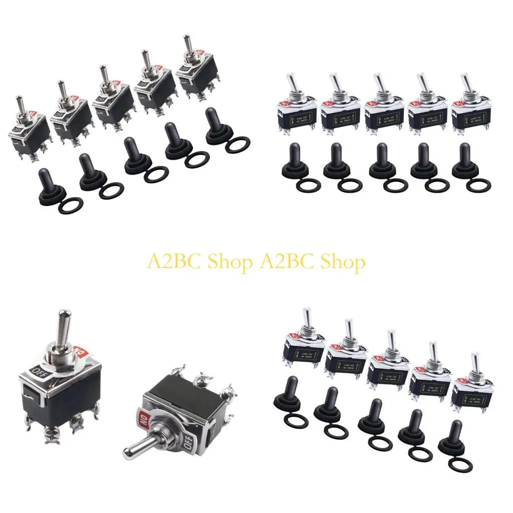 

A2BC Double Position 12V Toggle Switches with Screw Terminals 12mm Mount for Marine Boat