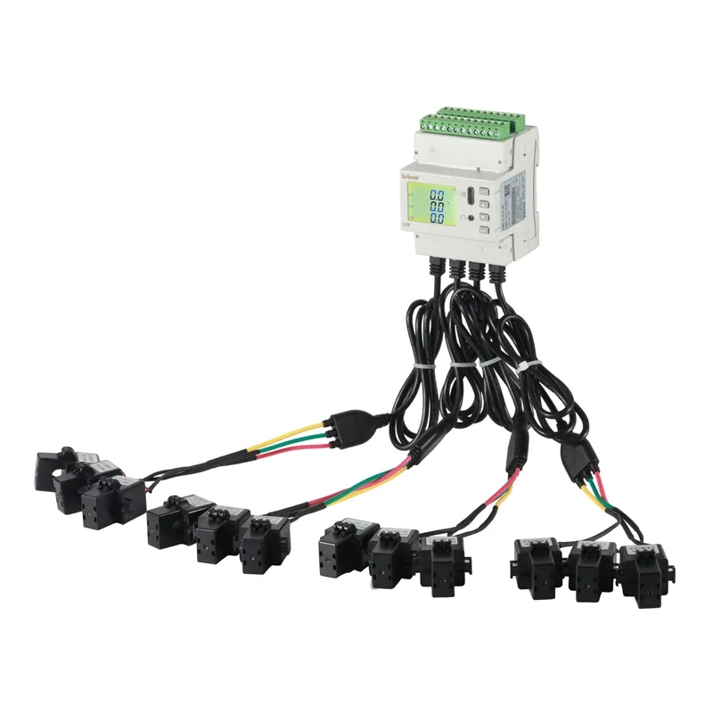 ADW210 multi channels energy meter which can measure 4 three phase circuits with RJ45 CT CE