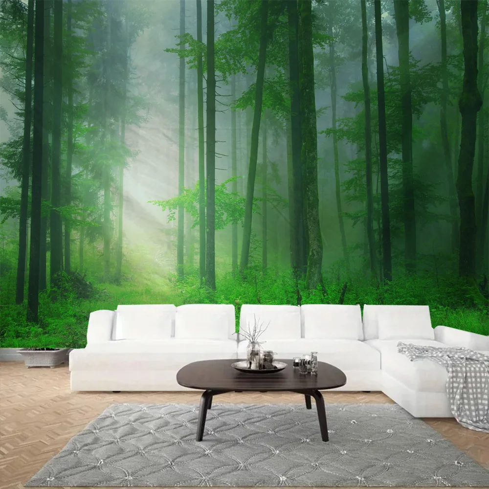 

Sunshine Forest Tapestry Wall Hanging Cloth, Home Art Decoration, Living Room and Bedroom Background, Blanket, Wallcloth
