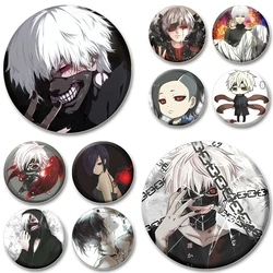 Anime Badge about Kaneki Ken Touka Kirishima JUZO SUZUYA,Ghoul Horror Brooch Pins for Clothes Backpack Jewelry Accessories Gifts