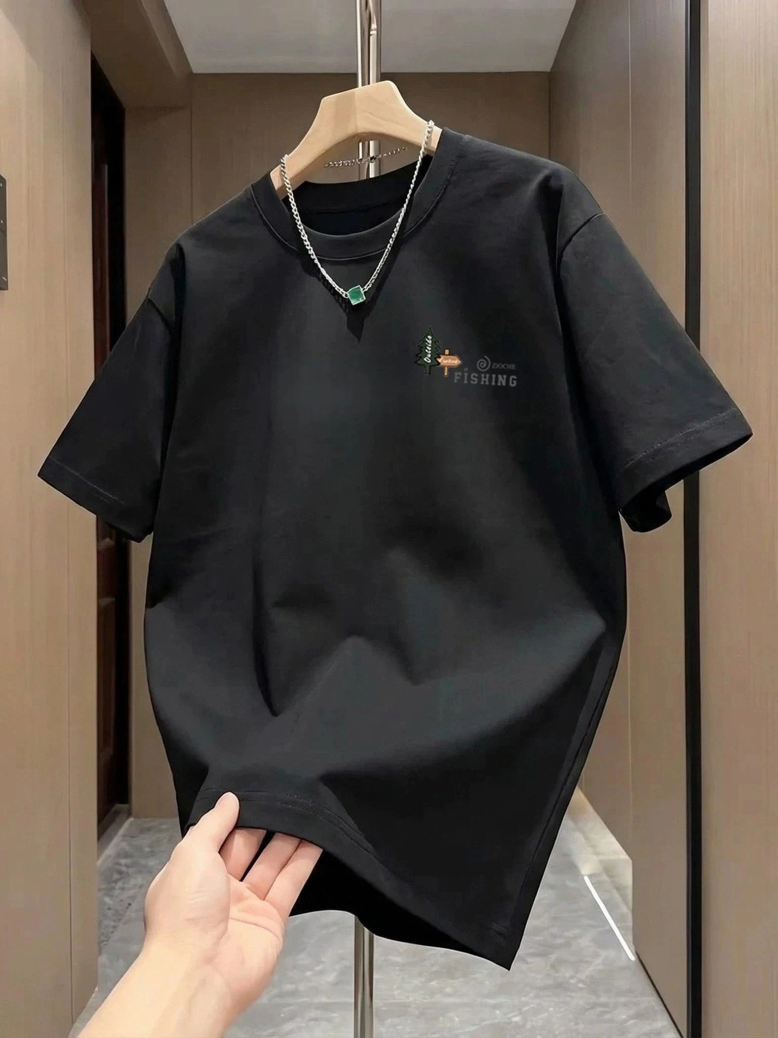 Summer New Style Short-Sleeved T-Shirt for Men, Pure Cotton, American-Style Cool and Rugged, Round Neck, Loose Fit, Casual Style