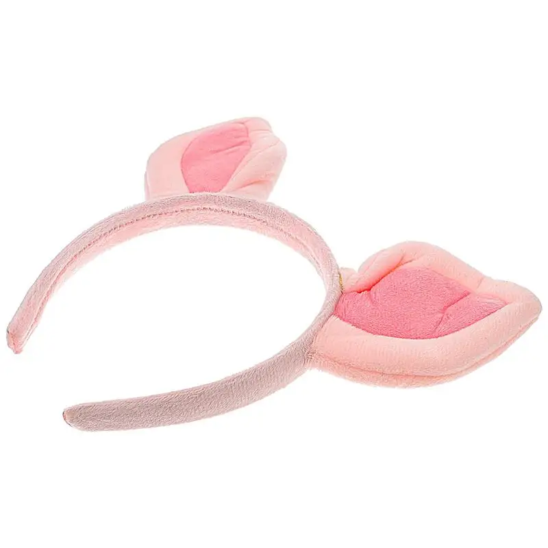 Super Pig Ear fascia Halloween Animal Cosplay Pink Puppy Ear Headwear Fancy Dress up Hair Stage Performance Prop (rosa)