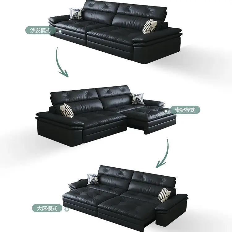 Big Mac electric function sofa bed adjustment retractable seat bag can lie down and sleep zero against the wall living room