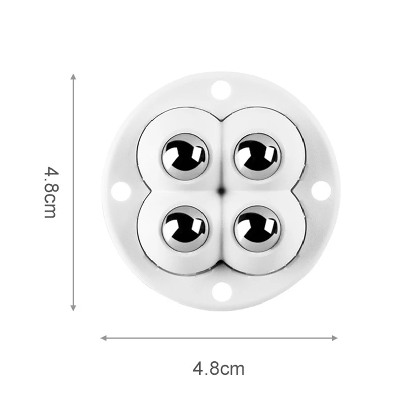 4 pezzi 4 perline ruote per mobili ruote ruota universale rotazione di 360 ° ruote autoadesive in acciaio inossidabile resistenti e resistenti