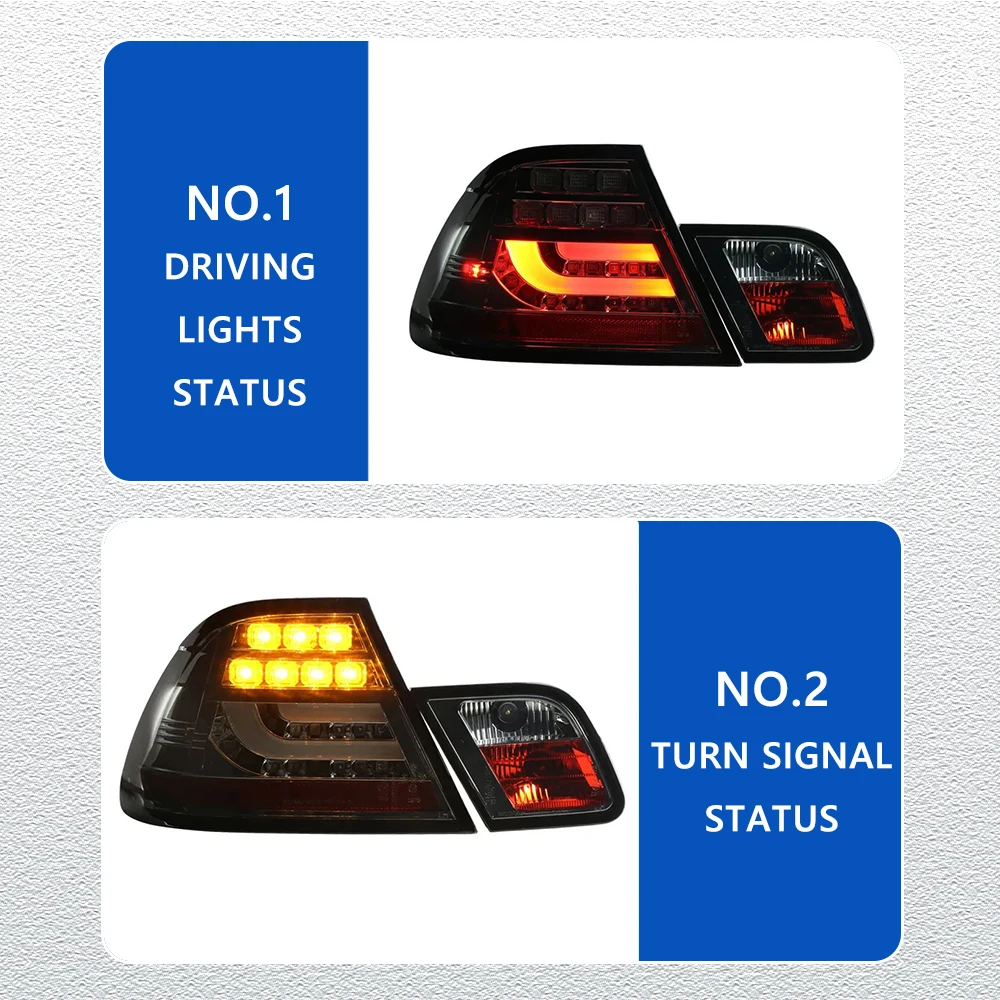 أضواء خلفية LED لسيارات BMW E46 2 أبواب 1998-2002 نمط جديد Led DRL سيارة المصابيح الخلفية الجمعية إشارة الملحقات تعديل مصباح