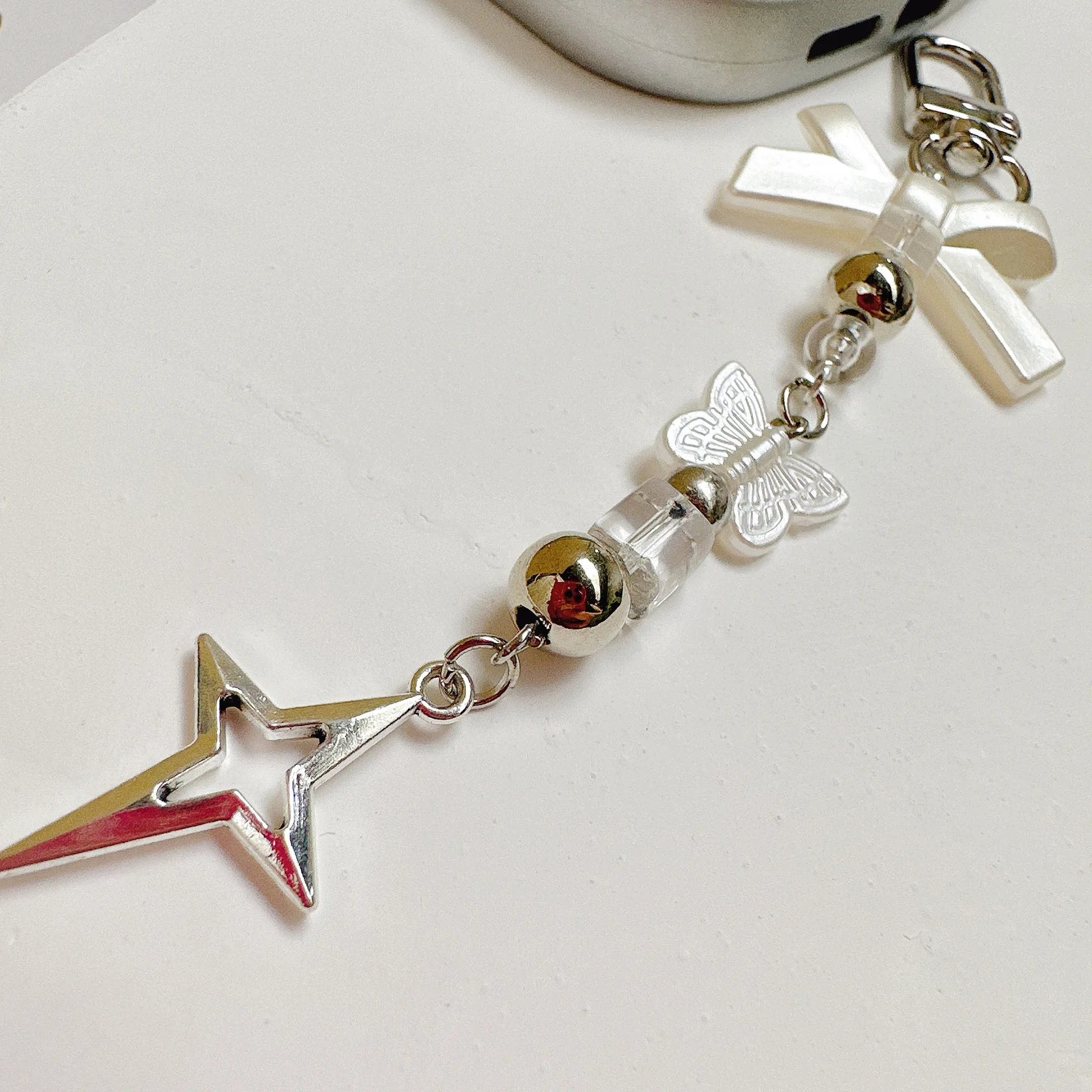 

Серебристо-белый жемчужный бант, серия ремешков для телефона, сумка с подвеской, аксессуары, ремешок для подруги, ремни для мобильного телефона, украшение для сумки