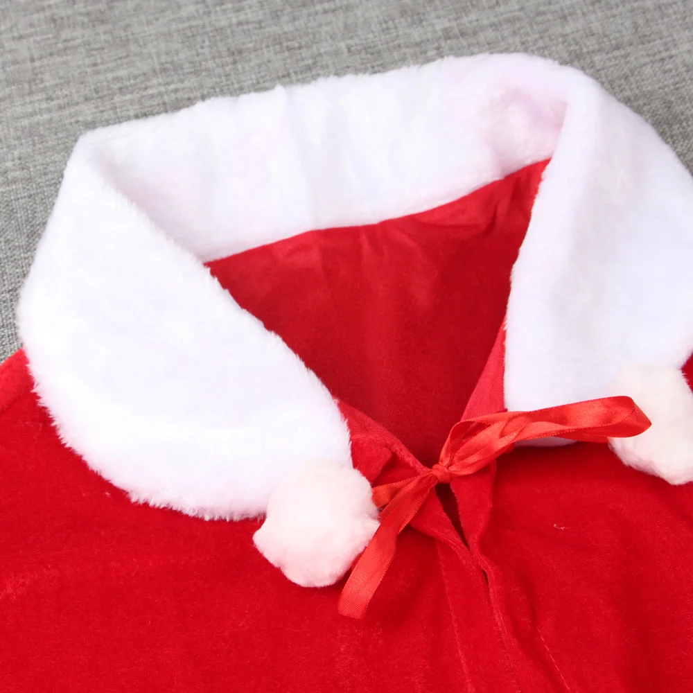 Christmas Hat and Cape Shoulder Scarf Shawl New Year Party Costume Dress Decoration