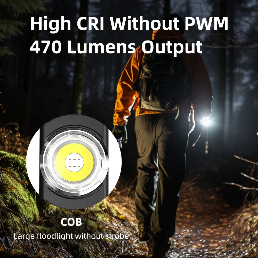 Klarus E5 EDC Rechargeable Flashlight With USB Charging LED Lantern Built-in Li-ion Battery Torch 470LM IPX4 with Tail Magnetic