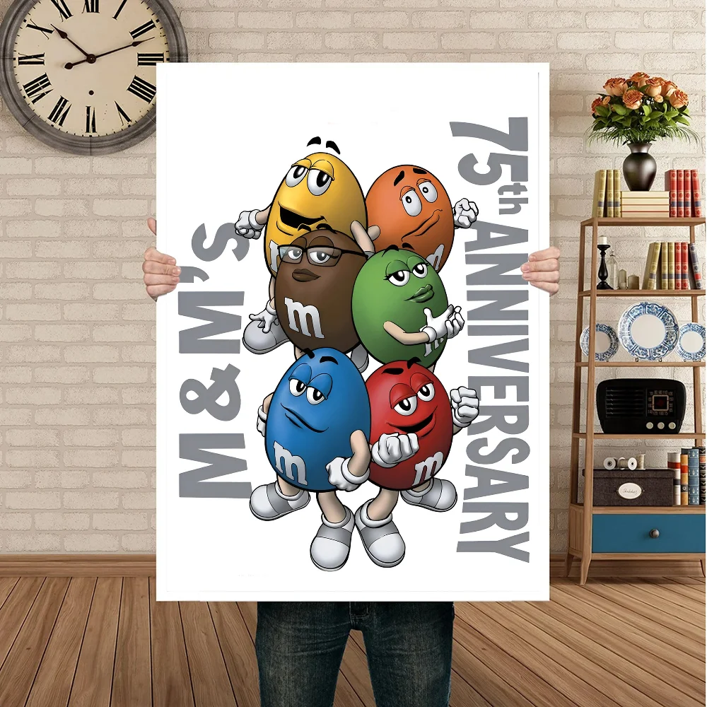 Candy M-MS C-Chocolate M&M\'S Anime Posters Sticky Whitepaper Prints Posters Artwork Kawaii Room Decor