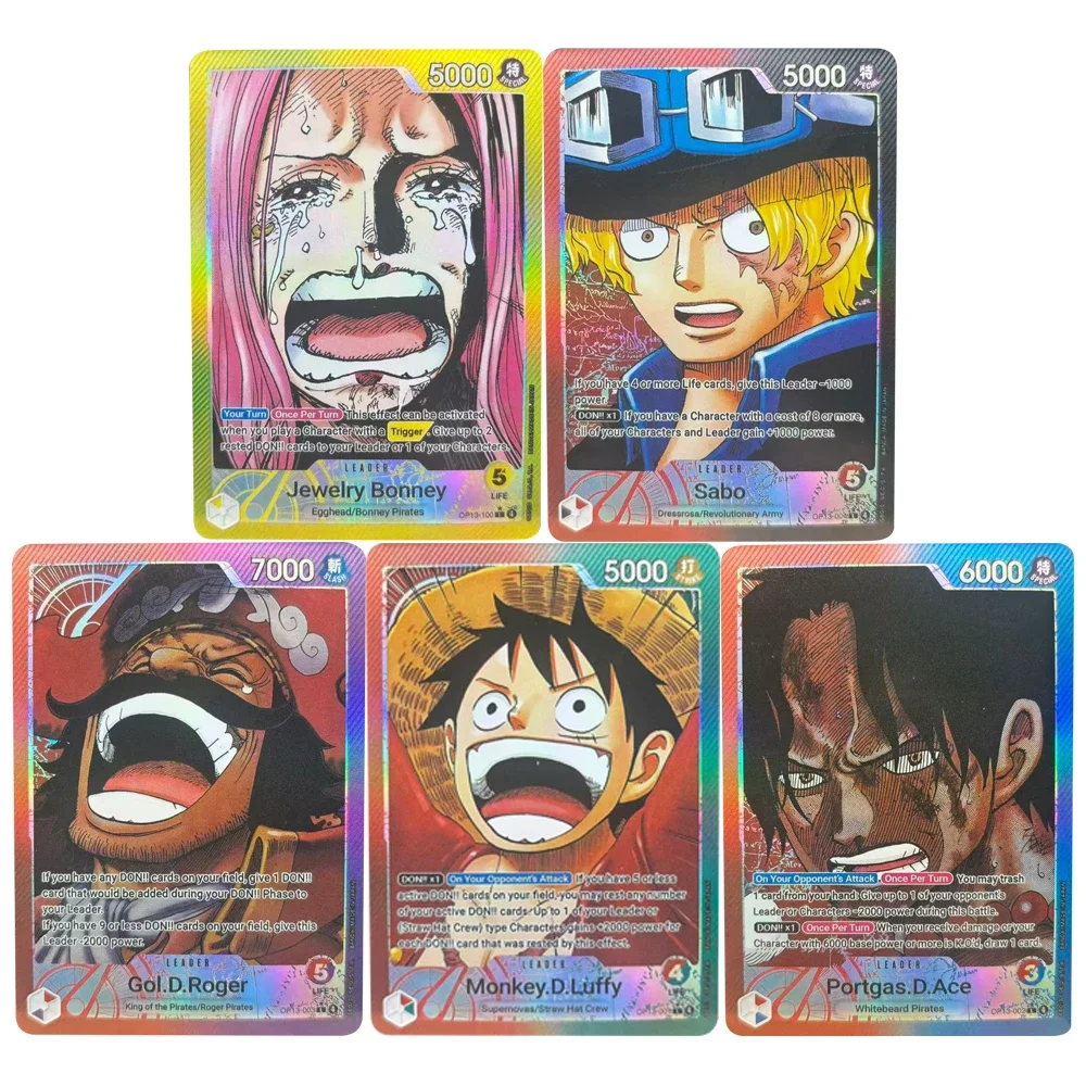 ONE PIECE DIY-Sammelkarten Roronoa Zoro Monkey D Ruffy Lysop Nami EN Hochwertiges, selbstgemachtes Spiel, Anime-Karten, Geschenkspielzeug