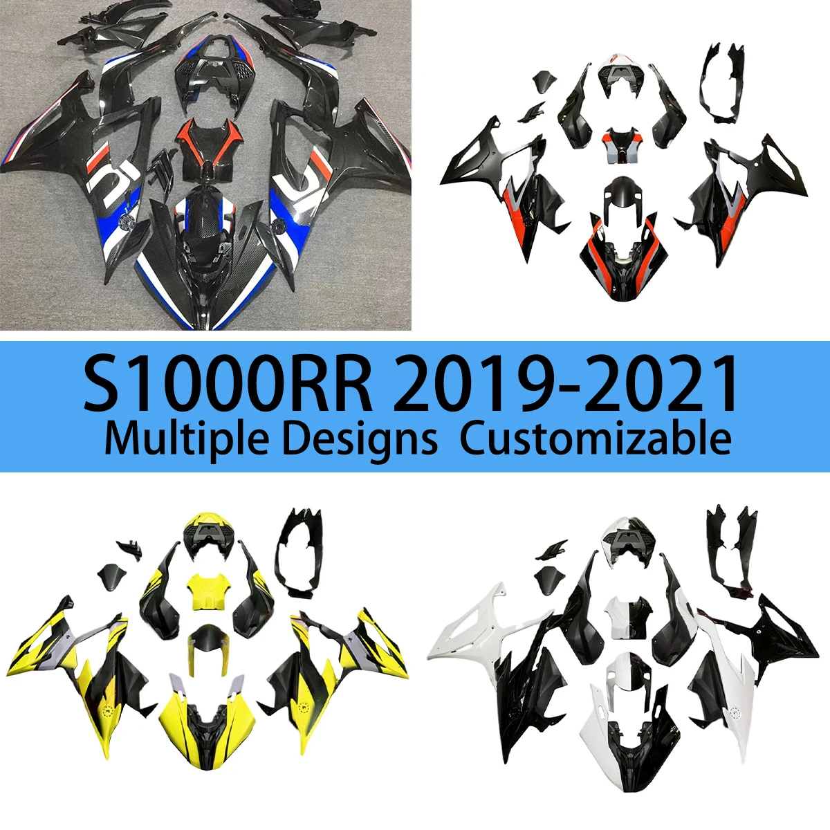 

Для BMW S 1000RR 2019 2020 2021, детали обтекателей S1000RR 19 20 21, пластиковый комплект обтекателей для мотоцикла, комплект обтекателей