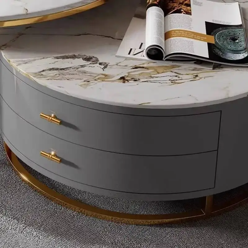Nordische Tische, Kaffee-Design, Aufbewahrung, moderner Luxus, einfache ästhetische Couchtische, einzigartige Mesa Centro-Wohnzimmermöbel aus Marmor