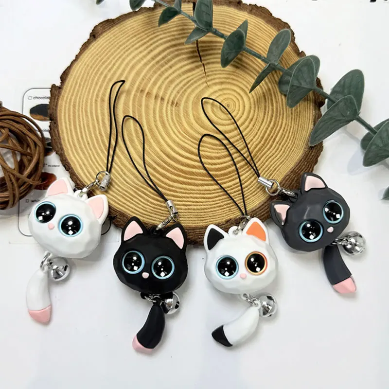 1 Piece - Cute Swinging Tail Pendant Cat Car Hanging Ornament - Bell Accessory - for Car Interior Decoration - Unique Accessory for Pet Lovers - Affordable Pet-Themed Gift.