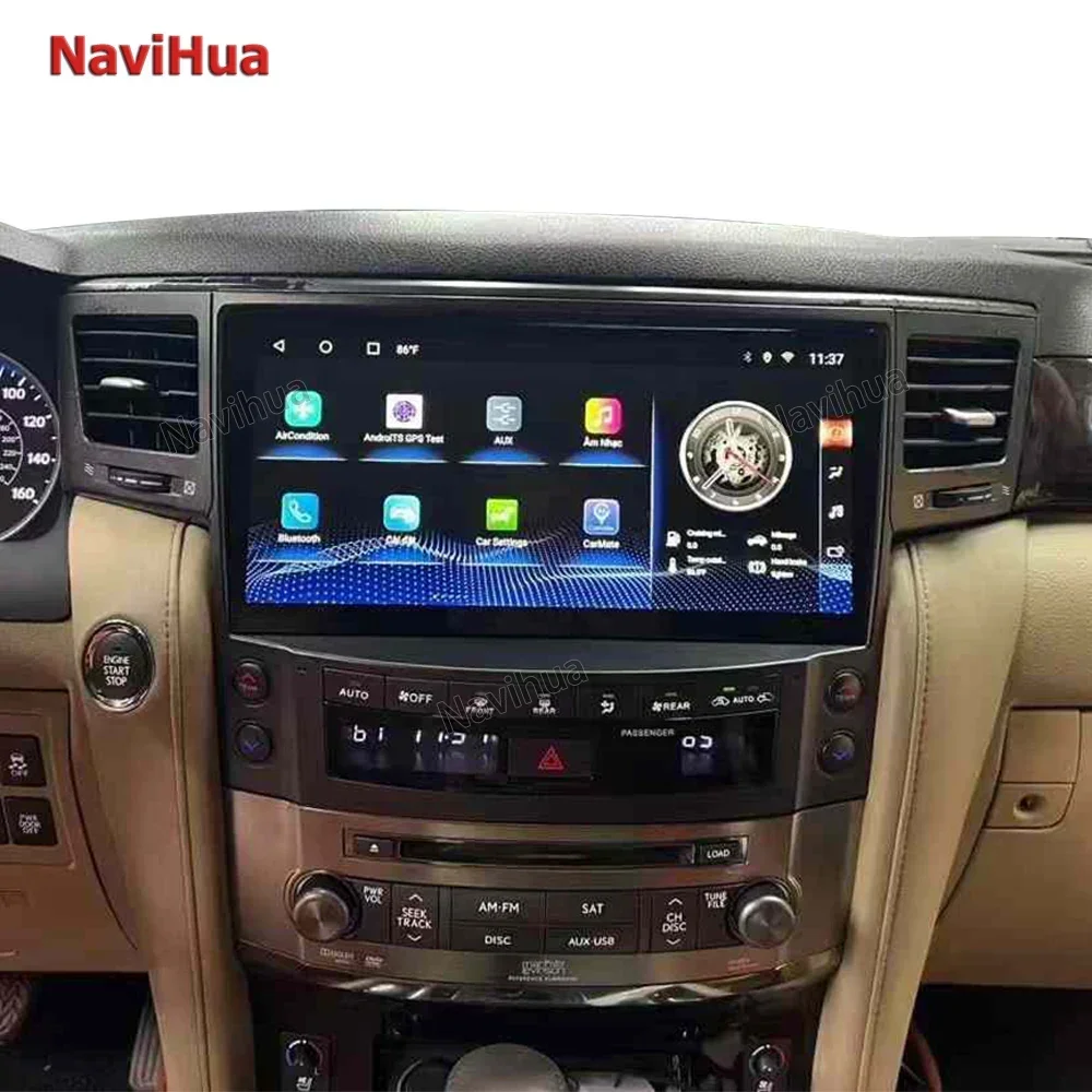 12.6 inch Touch Screen Android Car Radio GPS Navigation Multimedia Auto Stereo Automotive Accessories For Lexus LX570 2008-2015