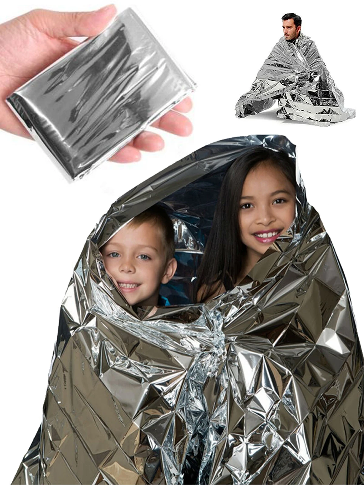 Emergent Blanket Mylar Thermal Outdoor Survive Erste-Hilfe-Set Rettungsraumfolie Camp Hike Mountaineer Bug Out Bag Wärmespeicherung – Detail 1