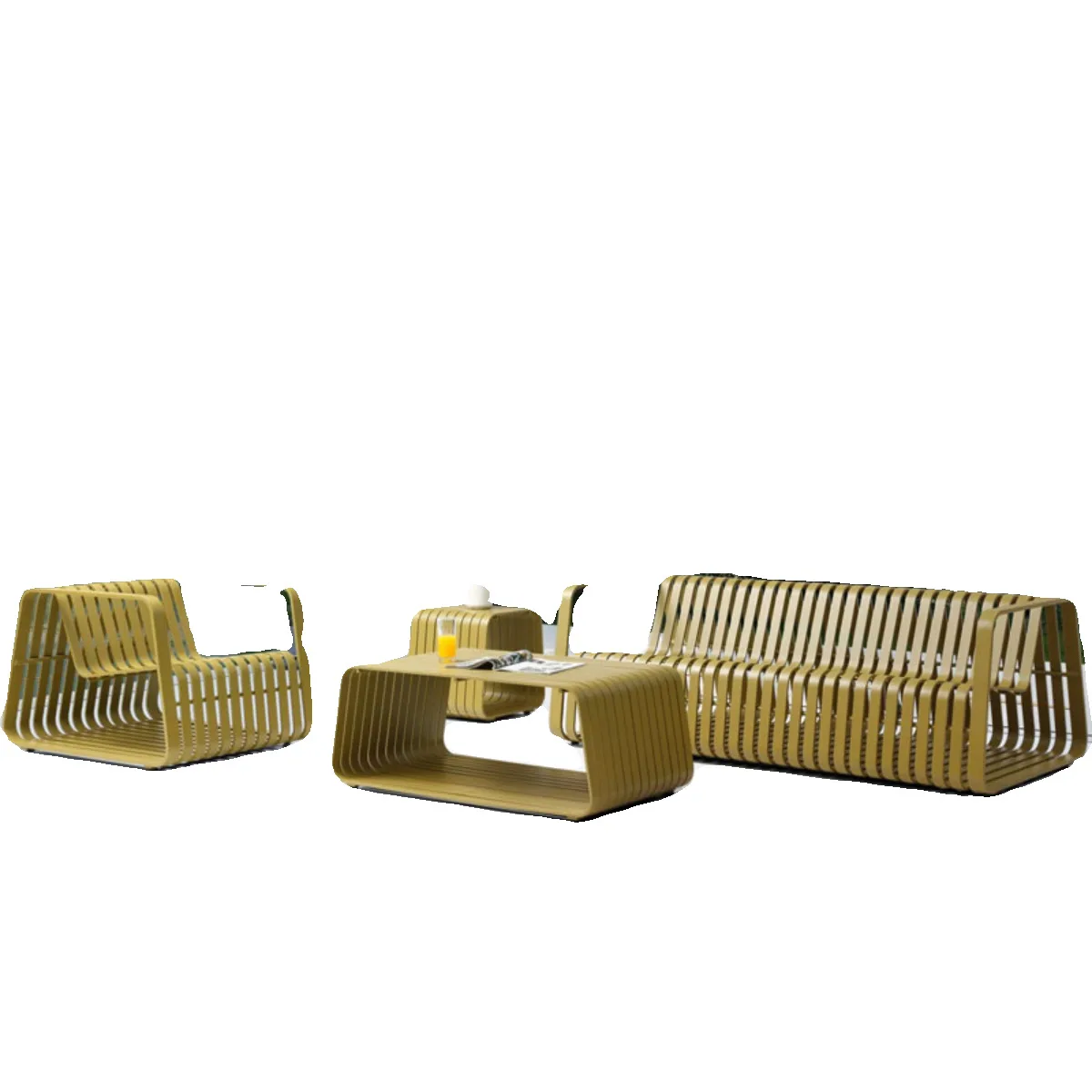 Outdoor sofa courtyard design Sales department View sofa Hotel courtyard garden Aluminum alloy rainproof