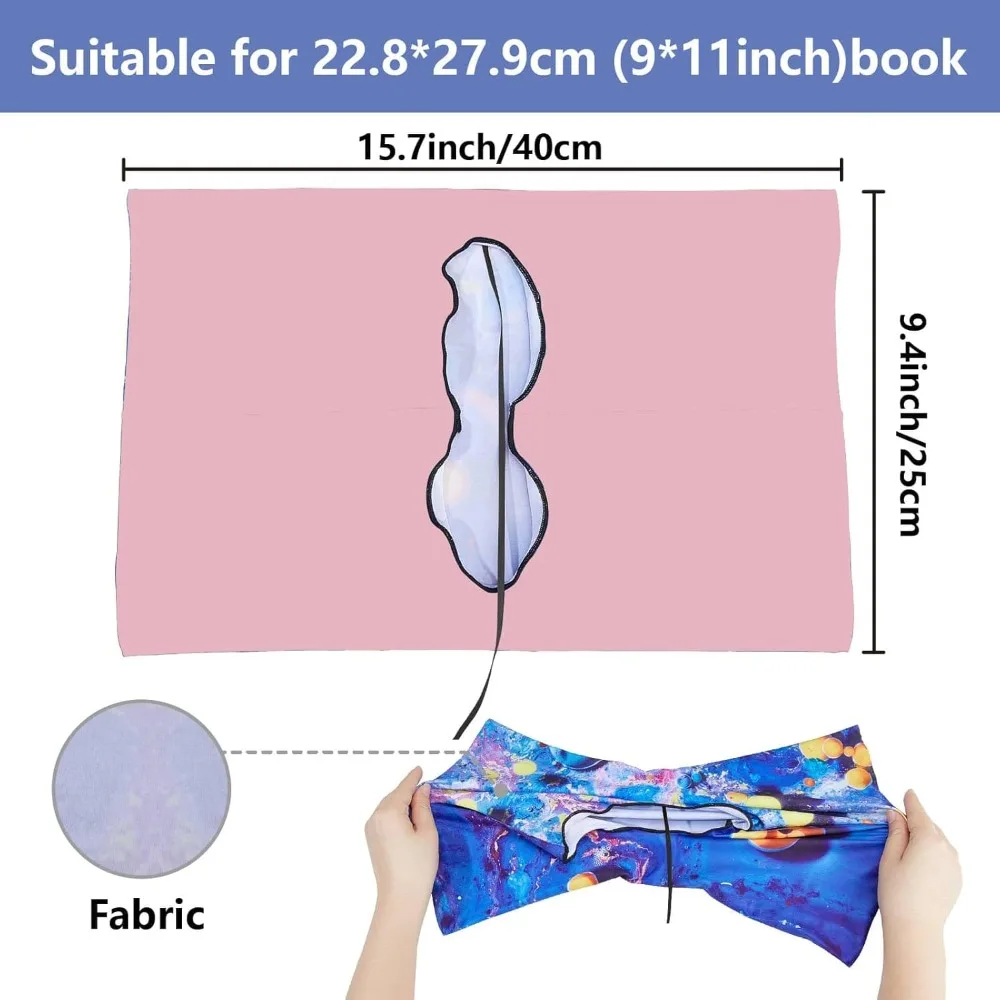 Cherry Blossom Stretchable Book Cover Flower Floral Pink Cover Washable Reusable Large Nylon Book Sleeve Book Protector Elastic